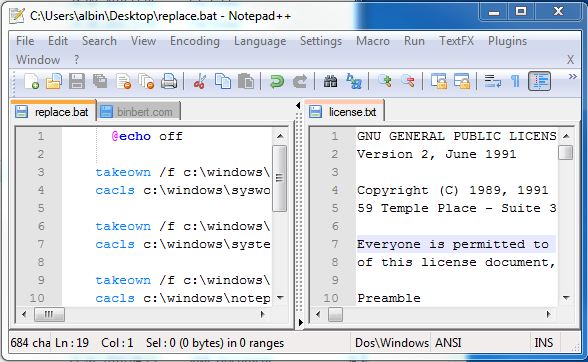 how to make notepad default text editor