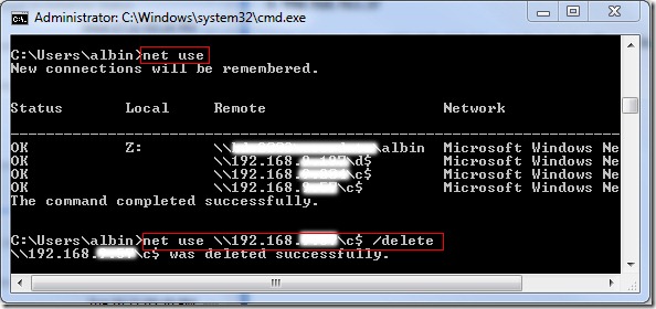 net use connections