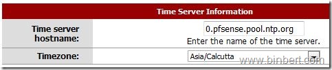 pfsense configure time server