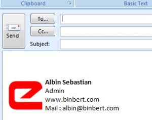 how to add signature in outlook 2007